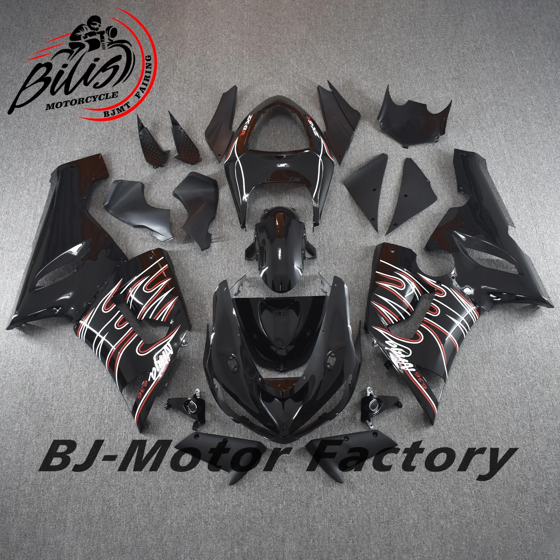 دراجة نارية الهدايا المجمعة لكاواساكي ZX6R ZX-6R ZX-636 2005 2006 هيكل السيارة مجموعة عالية الجودة ABS حقن 05 06