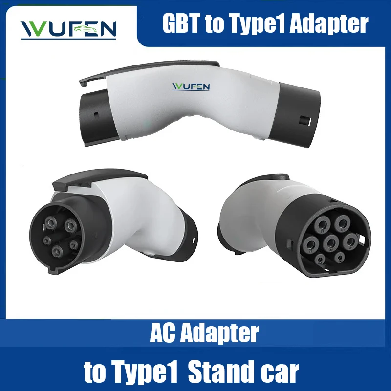 WUFEN For BYD travel charger GBT charger To Type1 Car Adapter 32A 7kw GB/T Female Plug with Type 1 Converter J1772 Electric Car