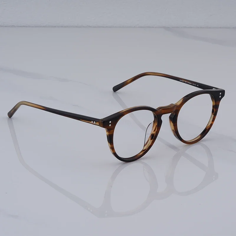 O'Malley Acetate Eyeglass Frames Round Glasses Frames Myopia Prescription Anti Blue Light Ray Lens OV5183 O Malley Glasses