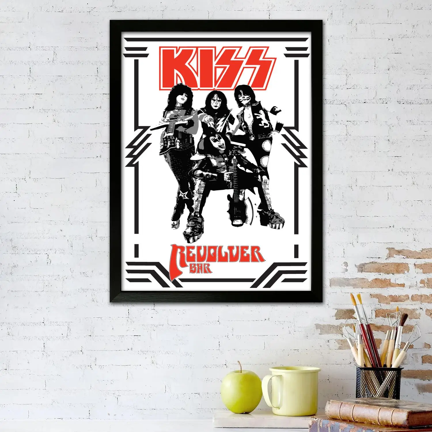 KISS 4K Group Canvas Art Poster and Wall Art, Picture Print, Modern Family, Bedroom Decor, Posters,Decorative painting