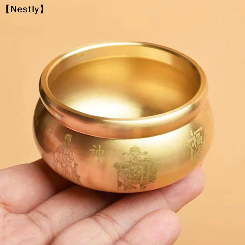 Cornucopia Brass Fortunate Attract Wealth Good Luck Magical Power Treasure Bowls Desktop Small Ornament Home Decor〔Nest〕
