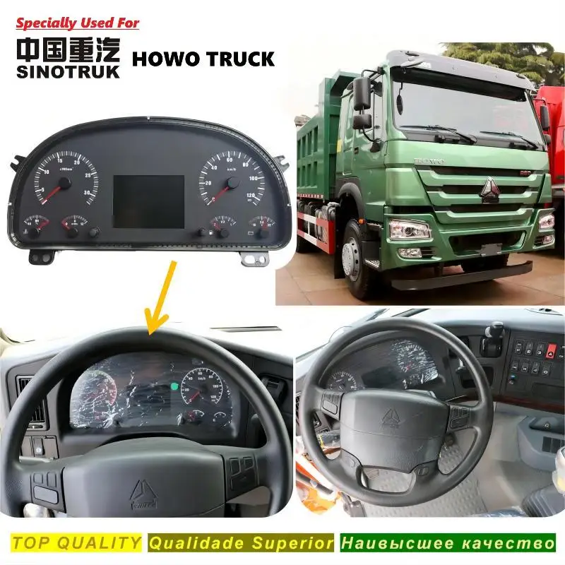 Specially Used For SINOTRUK HOWO Truck Original Quality Dashboard WG9716580025 Combination Instrument Panel HOWO 371 380 336