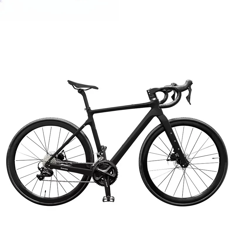 ألياف الكربون الحصى الدراجة 700C كامل المخفية كابل توجيه مكبح قرصي مجموعة 105 R7000 2*11 سرعة دورة الطريق الحصى دراجة