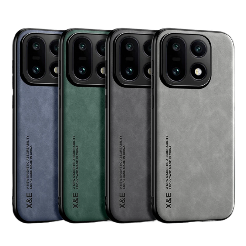 Luxury Leather Case For Oneplus 15 13T 13R 13 12 11R 11 Back Cover Phone Case Magnetic Shockproof Protective Magsafe Coque Cases