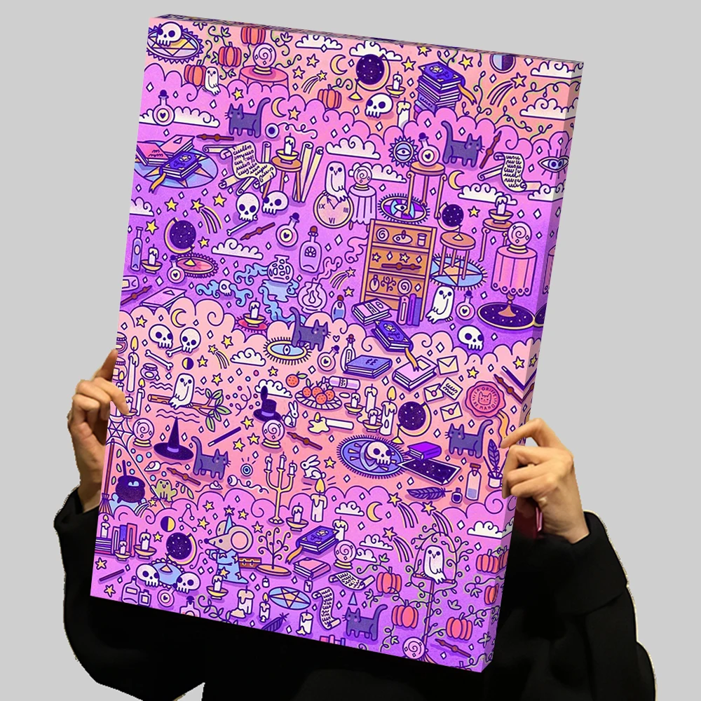 Das magische Set von Griotte Halloween Horror Drucke Poster Benutzerdefinierte Leinwand Malerei Wand Kunst Home Dekorationen Dekorative Bild Zimmer