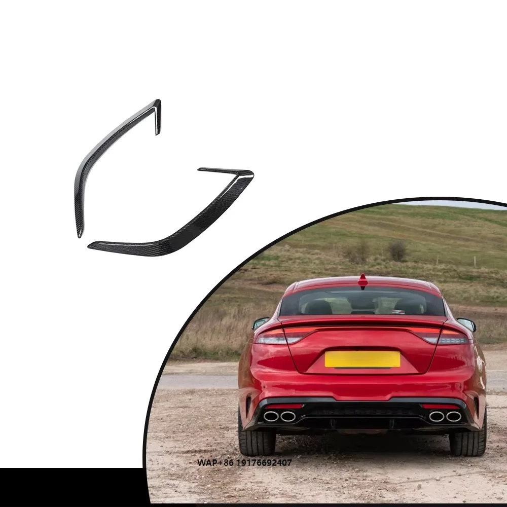 

2018-2022 ForKIA Stinger Carbon Fiber Rear Bumper Canards Car Spoilers Fit