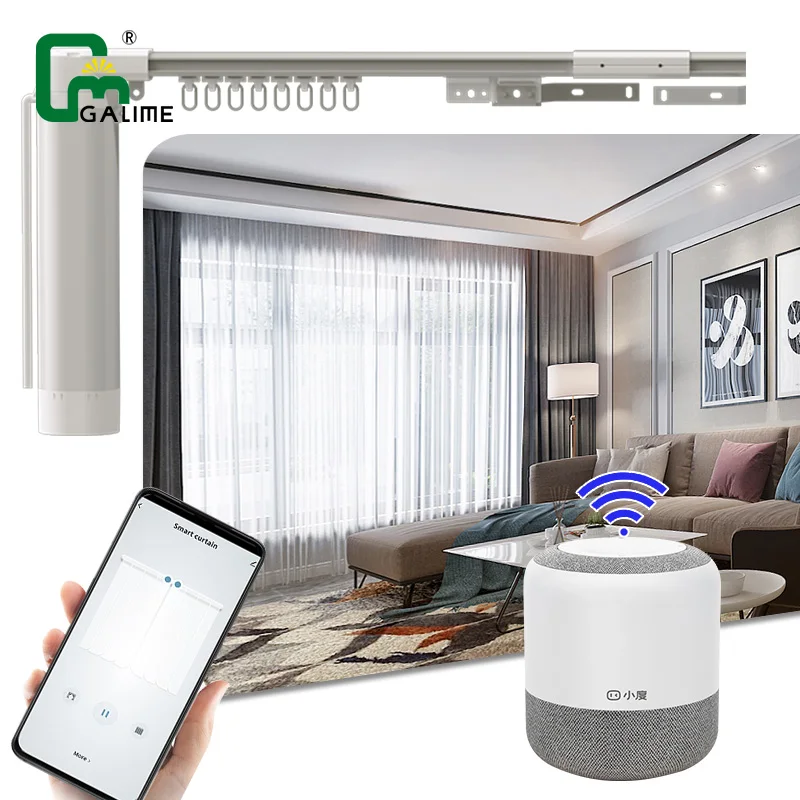 

Smart House Motorized Zigbee Electrical Curtain Smart Curtains Motorized System With Curtain Track Wall Switch Smarthing Control