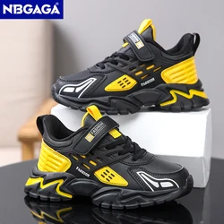 All Seasons Casual Sport Shoes for Children Boys Non-slip Kids School Fashion Running Sneaker Leather Tennis Footwear Size:28-39