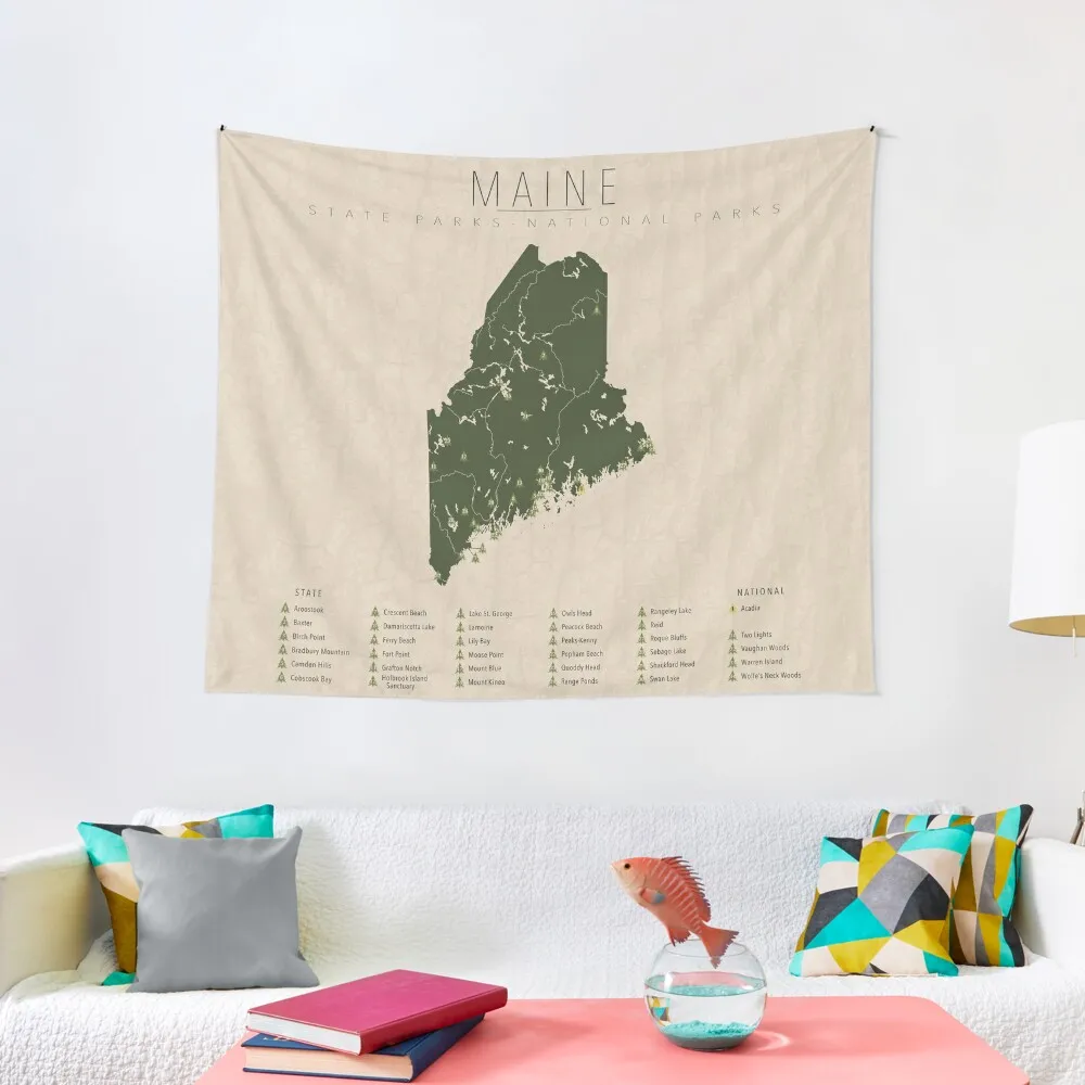 

Maine Parks Tapestry Bedroom Decoration Room Decor Aesthetic Tapestry