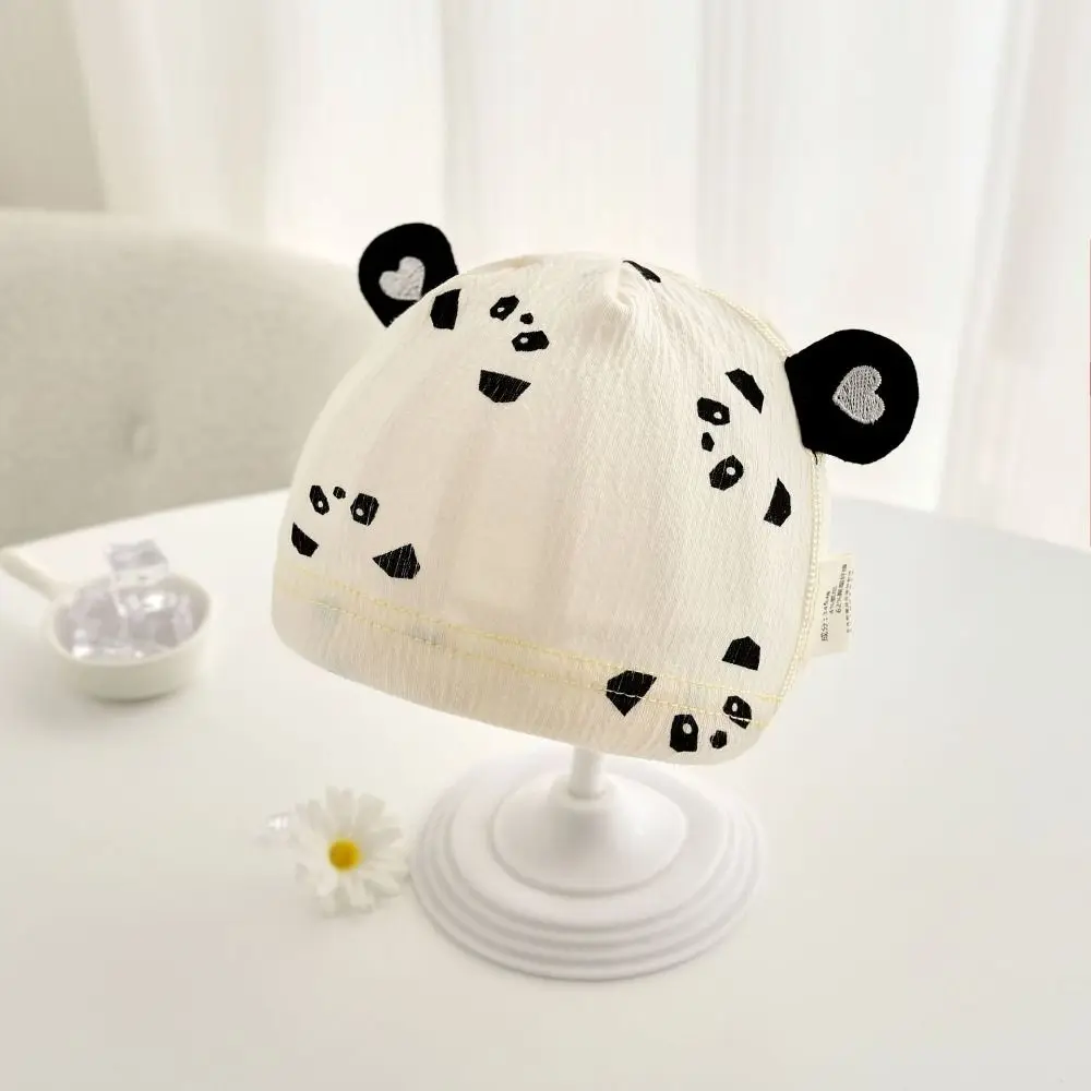 

Windproof Cotton Boneless Muslin Hat 0-3 Months Cartoon Baby Fetal Cap Soft Elastic Newborn Turban Hat Spring