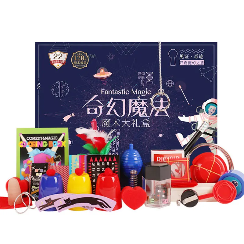 Funny Magic Props Set For Kids Children Magic Tricks Toy Beginner Exciting Magician Tricks Performance with Instruction Gift Box