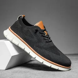 Men Breeze Shoes Casual Stylish Fashion Sneakers Formal Business Walking Shoes Male Non Slip Dress Sneakers for Wedding