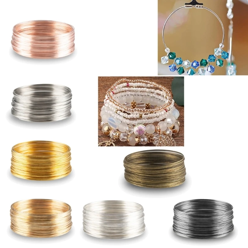 1Roll 50 Loops Memory Steel Wire for DIY Beading Bracelets Earrings Jewelry Making Finding Accessories Bangles Necklace Supplies