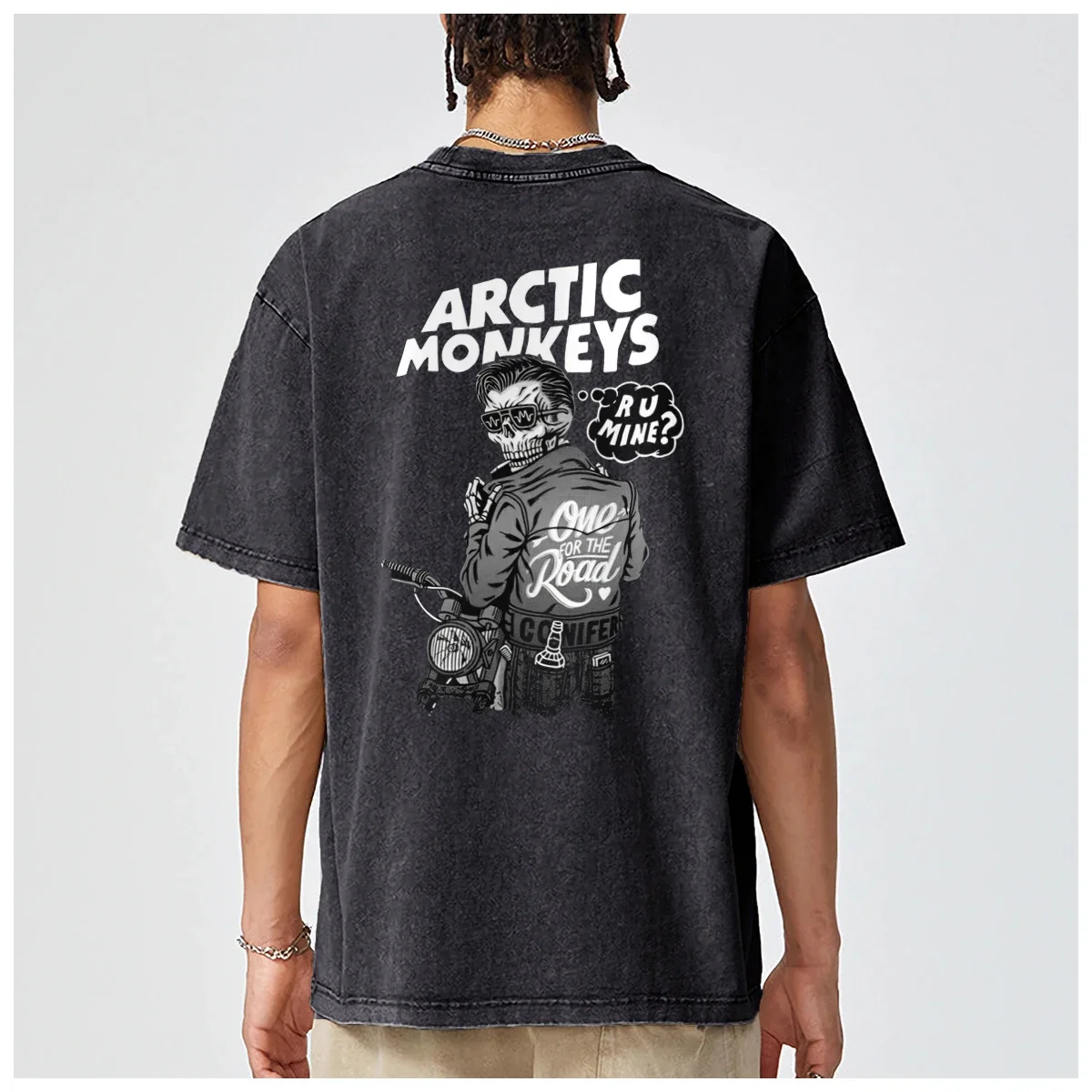 Hiphop Rapper Retro Rock Arctic Monkeys Music Album Graphic Oversized ins mens t-shirt Fashion Casual Vintage Washed Cotton Tees