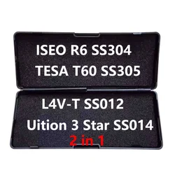 LISHI 2 IN 1 Tools SS304 SS305 SS012 SS014 for ISEO R6,TESA T60,L4V-T,Uition 3 Star