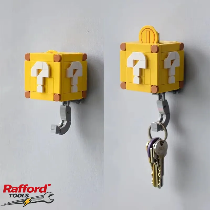 Rafford – Ensemble de 141 pièces de blocs de construction en forme de pièces de monnaie, porte-clés, jouet DIY, pendentif créatif, mini kit de briques, cadeau de Noël pour enfants et collectionneurs