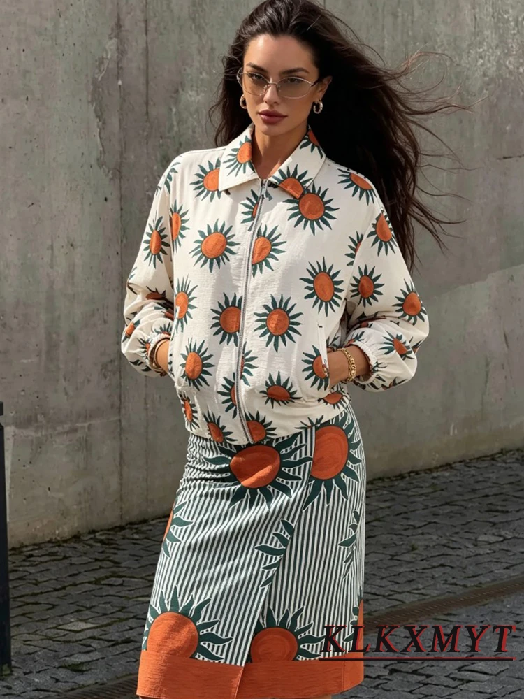 Women Fashion Print Sets Leisu - đánh giá và giá Street Fashion Jacket