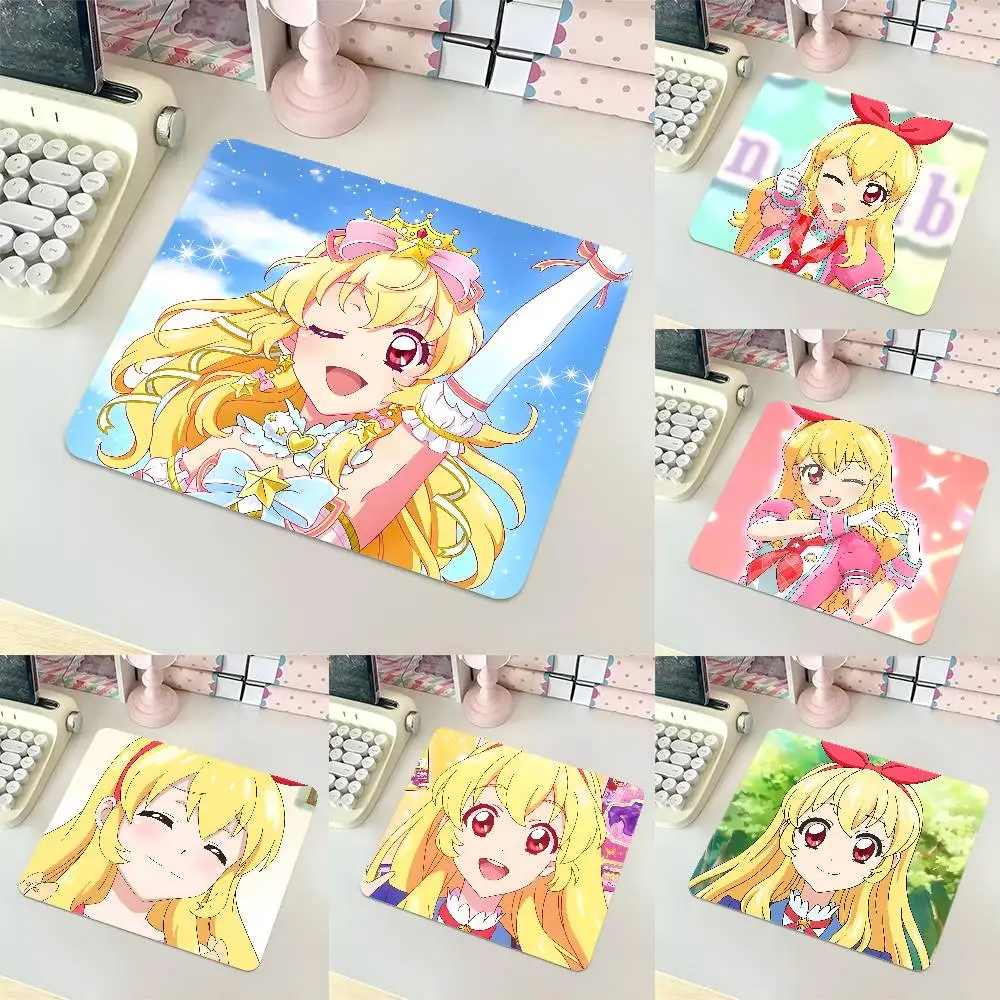 Aikatsu Mousepad Small LockEdge Mouse Pad For Gamers Computer Desk Pad Rectangular Anti-slip Rubber
