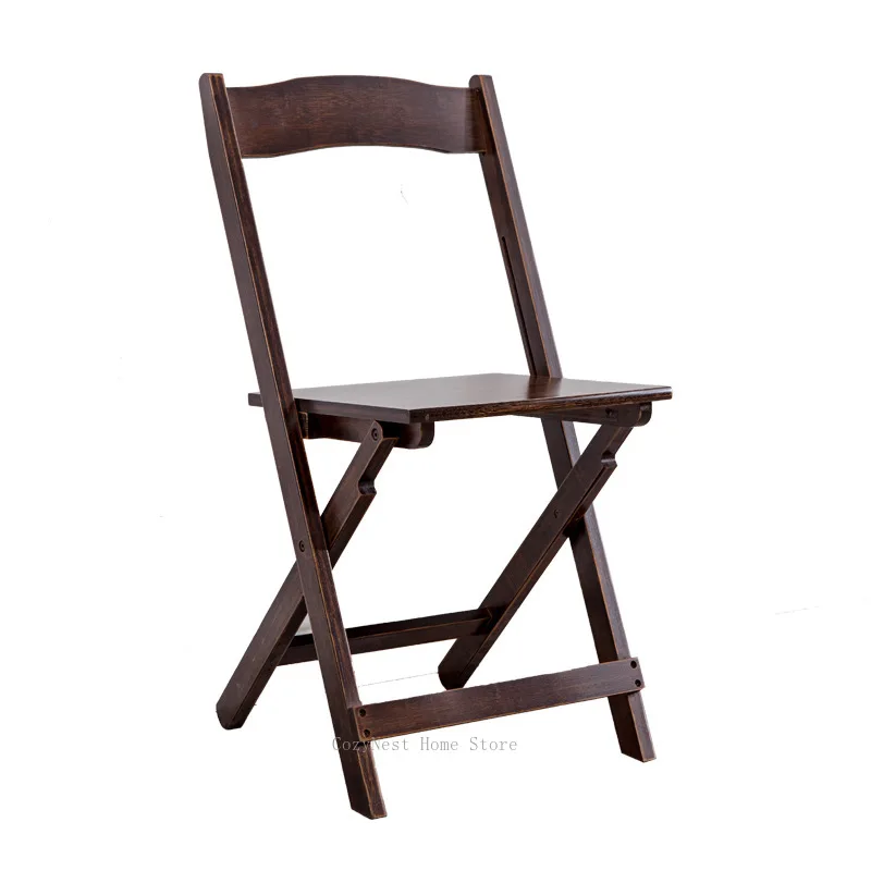 Portable Wooden Folding Stool, Heavy-Duty Collapsible Outdoor Seat, Space-Saving