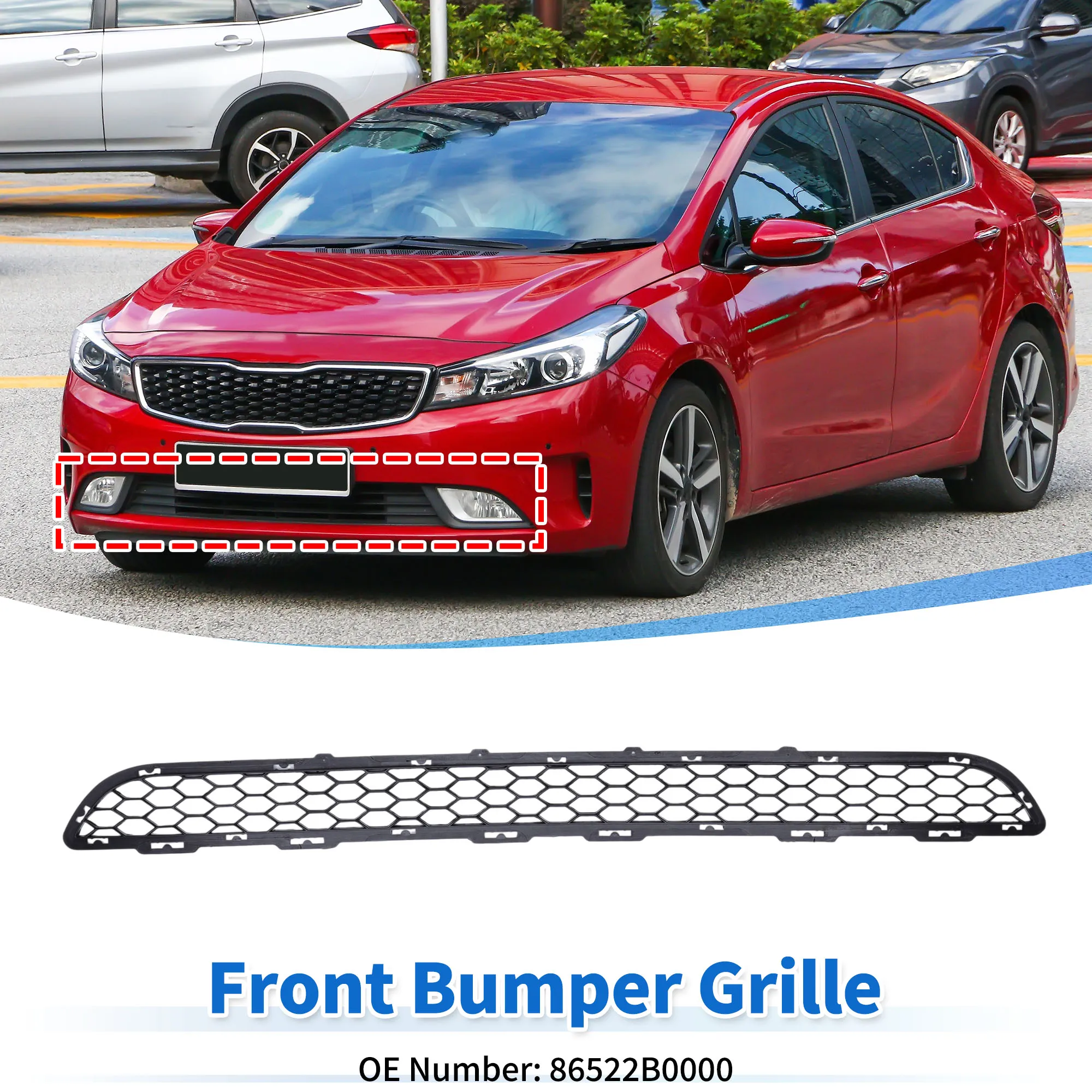 

UXCELL нижняя решетка переднего бампера для Kia Forte 2017-2018, решетка бампера, 1 шт.