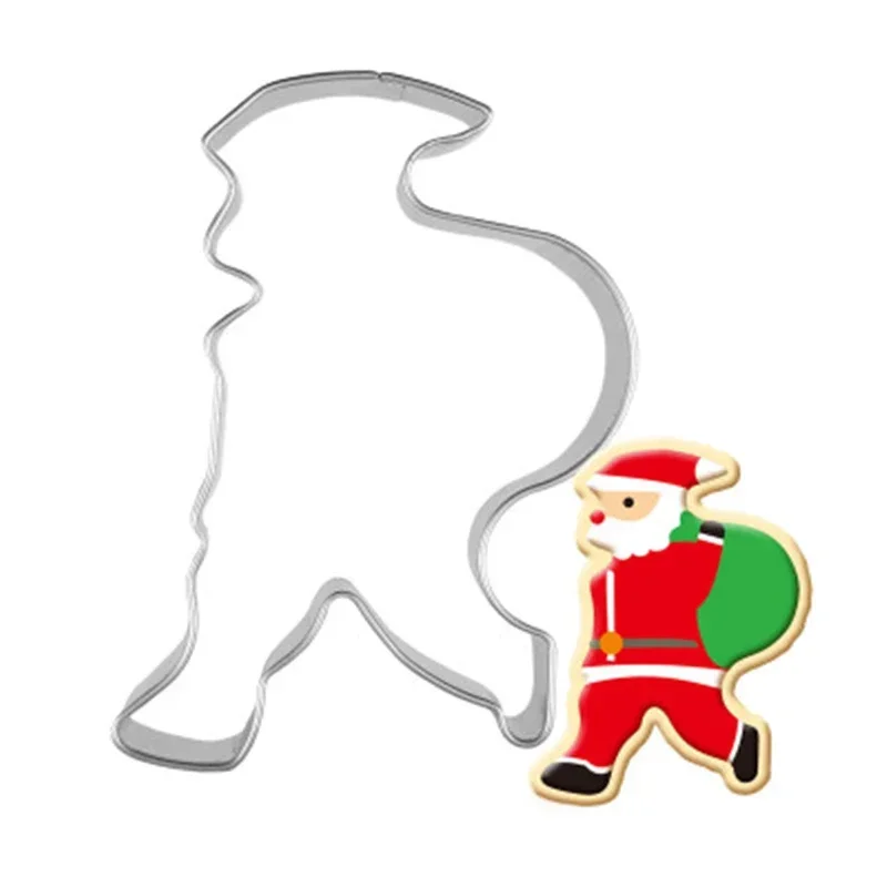 New Stainless Steel Cookie Cutter Biscuit Mold Christmas Deer Head Reindeer Mould DIY Tool Fondant Gingerbread Man