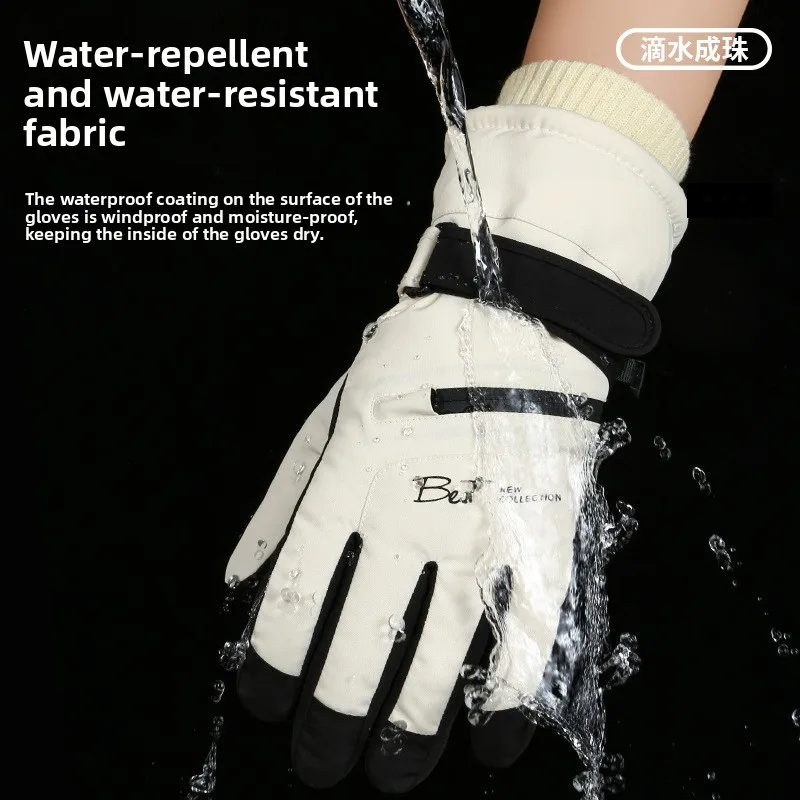 

Winter Ski Warm Gloves Men and Women Couples Outdoor Riding Touch Screen Velvet Cold and Windproof Car Gloves