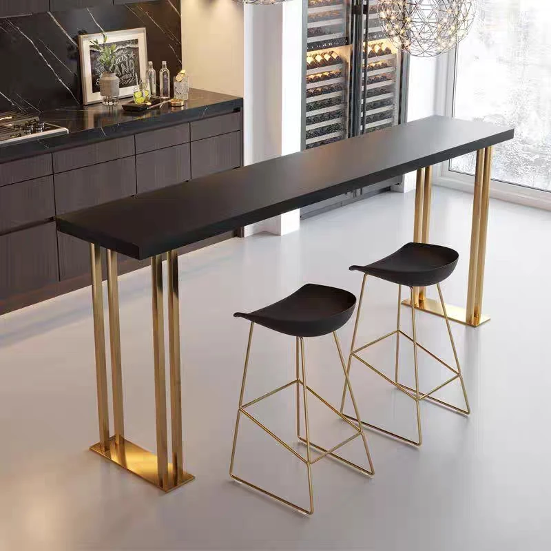 

High And Narrow Standing Bar Tables Aesthetic Nordic Center Vintage Bar Tables Rectangular Coffee Table Haute Furniture ZT50BT