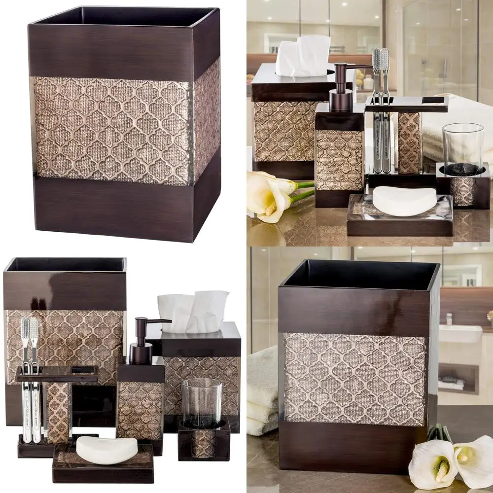 

Small Bathroom Waste Bin - 1.98 Gallon Durable Trash Can - Decorative Space-Saving Waste Basket for Home Use