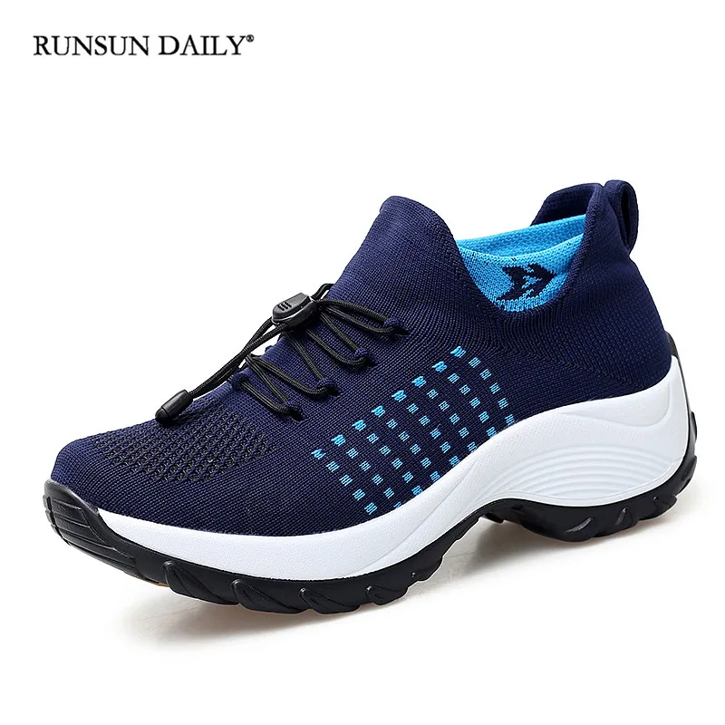 Walking Shoes Women Sneakers Fashion Air Cushion Shake Shoes Sports Breathable Thick Bottom Casual Shoes