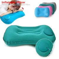 Comfortable Durable Press Type Inflatable Pillow Portable Travel Neck Pillow Camping Airplane Car Neck Support Sleeping Cushion
