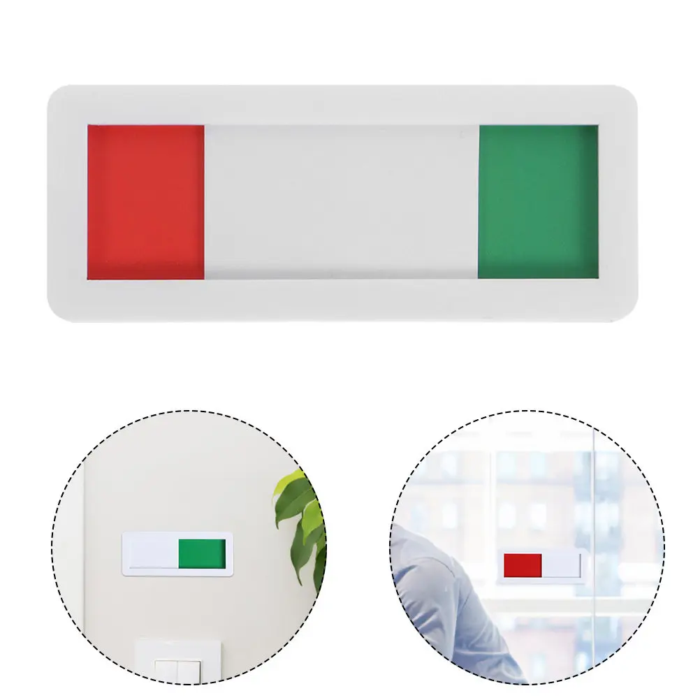 5Pcs Acrylic Slide Door Sign for Office Meeting Room Privacy Status Indicator Red Green Slider Vacant Occupied Conference