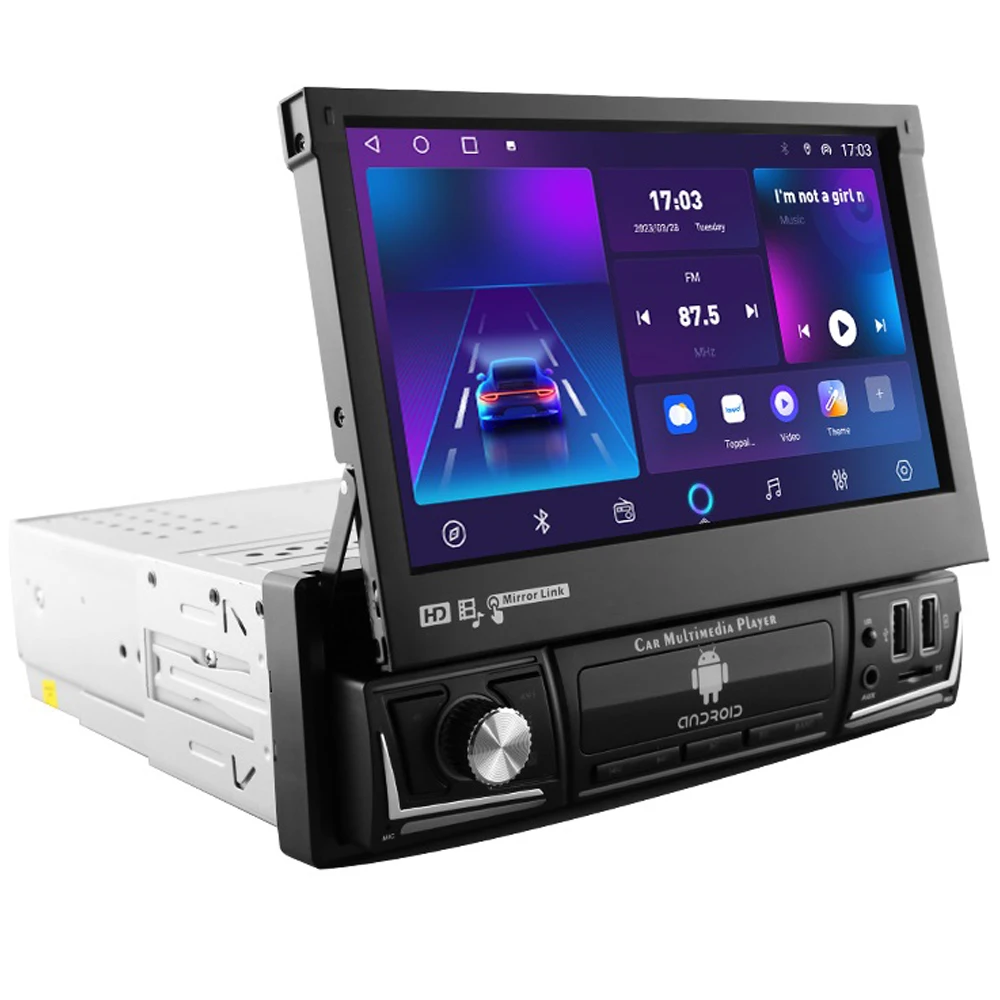 

Четырехъядерный процессор 2+32 ГБ, Carplay, Android 14, 1DIN, автомобильная GPS-навигация, 7-дюймовый универсальный автомобильный радиоприемник, Wi-Fi, Bluetooth, MP5, 1 DIN, мультимедийный плеер, RDS