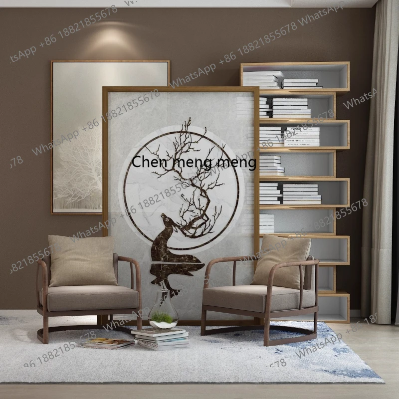 

European screen partition living room fashion solid wood entrance living room seat screen bedroom