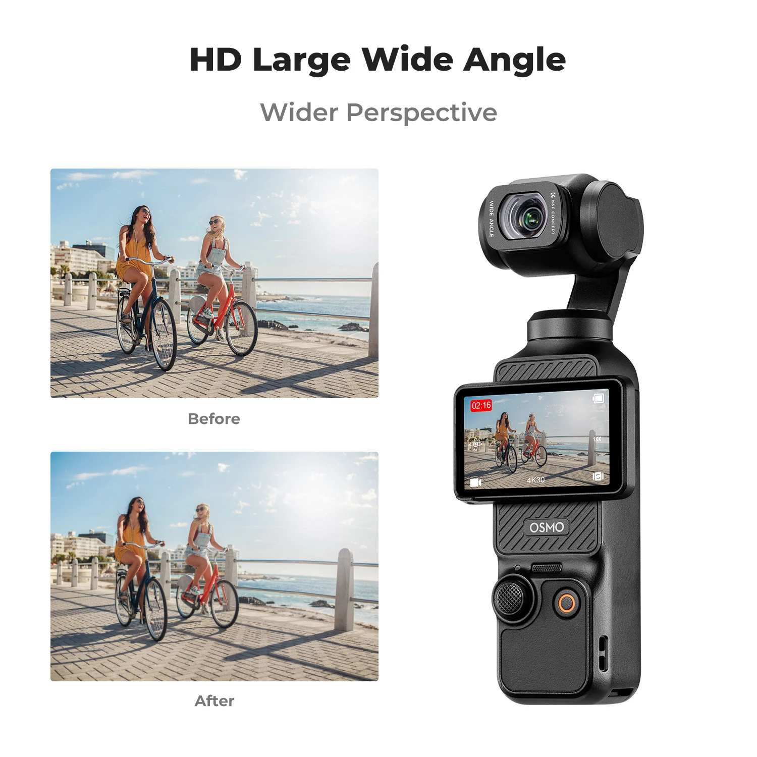 K&F Concept Magnetic Wide-angle Filter for DJI Osmo Pocket 3 Accessories Protection Action Camera Lenses 28 Multi-Layer Filters