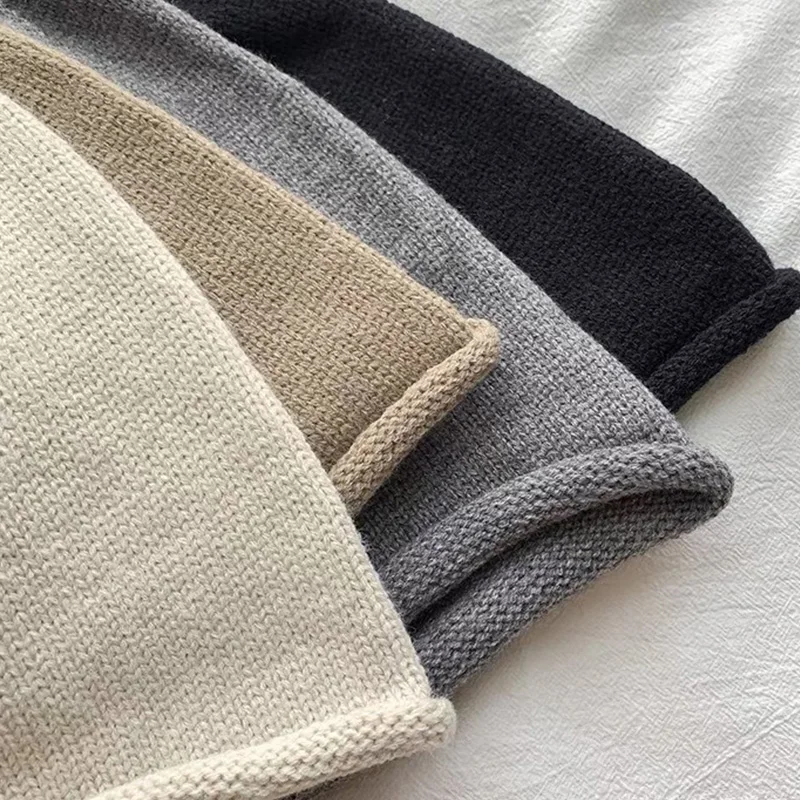 Czapka dziergana, czapka poporodowa, czapka na duży obwód głowy, ciepła czapka, czapka wełniana dla dzieci na jesień i zimę, czapka typu stacked, czapka dla par, czapka baotou.