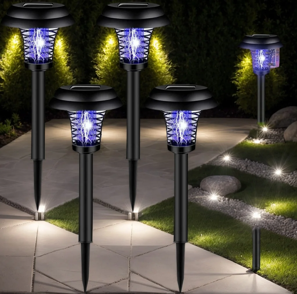 Solar Bug Zapper - Dual Light Mosquito Trap for Garden & Camping