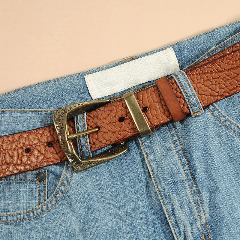 38cm-メンズ-ハンドメイド-本革-銅製バックル-レトロ-カジュアル-パンツベルト-男性用-牛革-トレンド-ジーンズ-ストラップ-ベルト