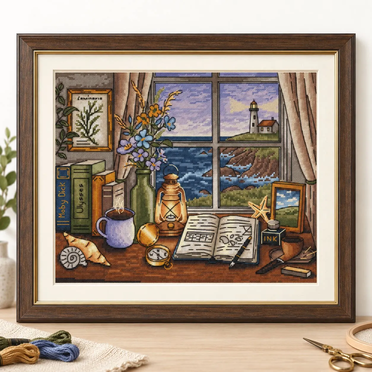 [CC6400 - The Call of the Sea]Stamped Cross Stitch Kit 14CT 18CT 16CT DIY Printed Canvas Cotton Thread Embroidery Needlework