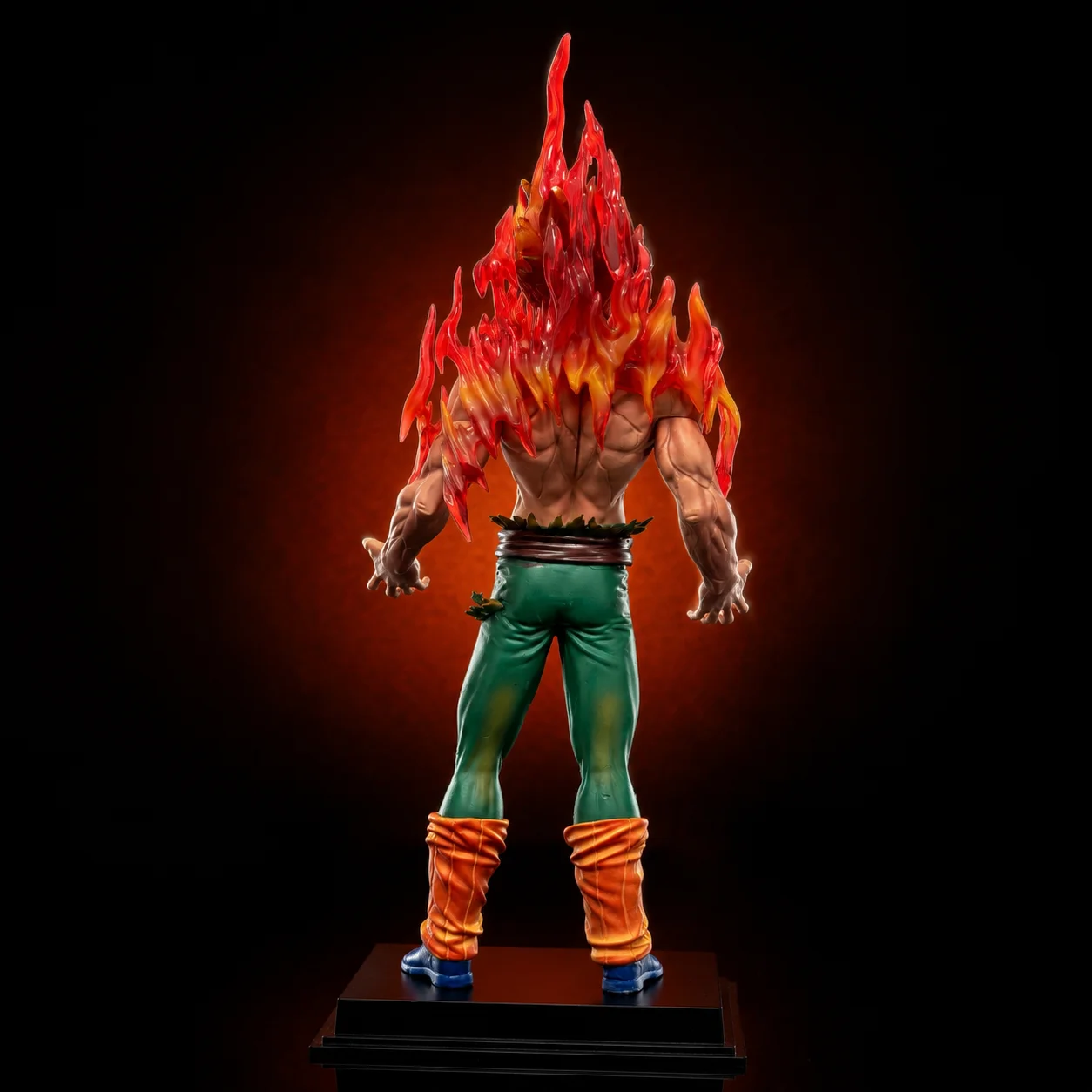 27cm Naruto Shippuden Might Guy Eight Gates Released Night Kai Figurine Red Flame Effect High Detail PVC Action Figure Home Orna