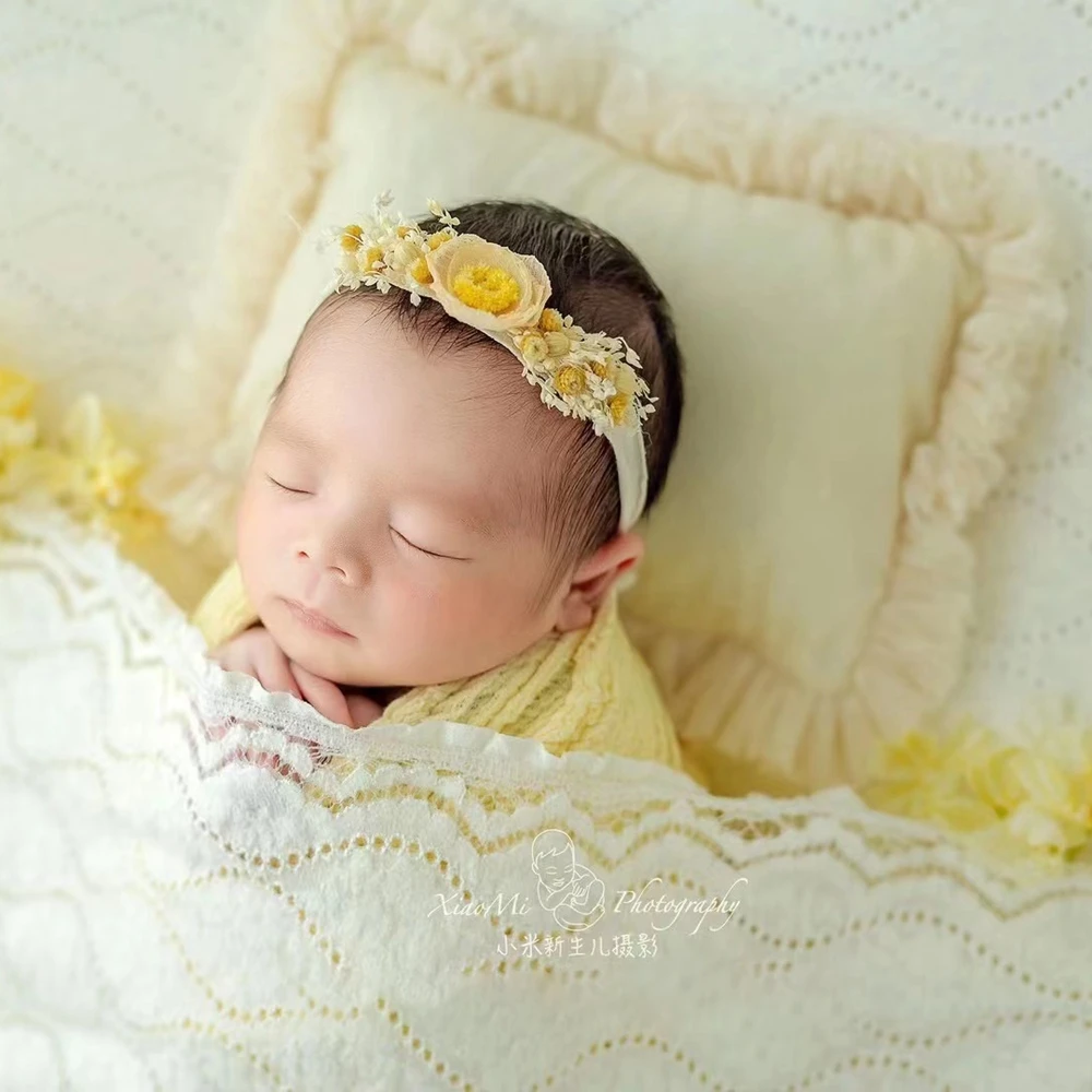 almohada de niña sombrero de encaje set newborn photography props pontos Almohada Posando Recién Nacido Volante fruncido capó accesorios para fotografia de bebe almohada recién nacida  bebes accesorios recien nacido