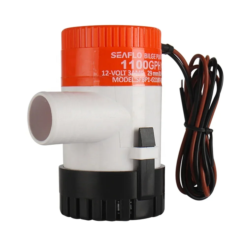 Seaflo Submersible 12V Boat Bilge Water Pump 1100gph Non-Automatic Marine Yacht Electric Bilge Pump with Anti-Airlock Protection