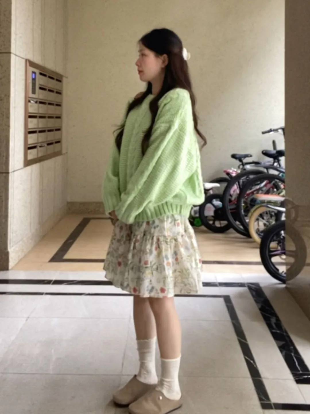 

Spring 2026 Women's Floral Print Sweater Dr Two-Piece Set Comfortable Cotton Soft Sle Casual Wear Age-Defng Outfit