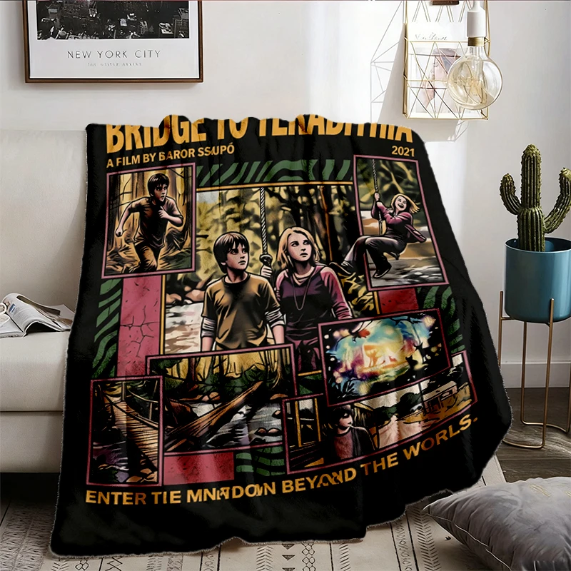 Bridge to Terabithia Graphic Comfy Blanket, Jess Leslie Nostalgia Flannel Blanket, 2007 Movie Flannel Throw