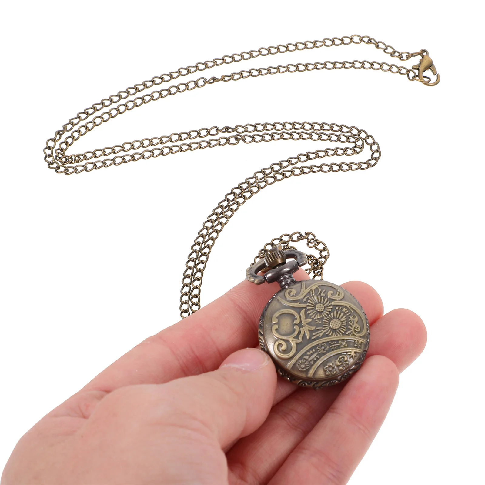 1 قطعة ساعة الجيب الرجعية خمر الفراشات نمط مادة التيتانيوم حركة الكوارتز قلادة معلقة ساعة للجنسين هدية