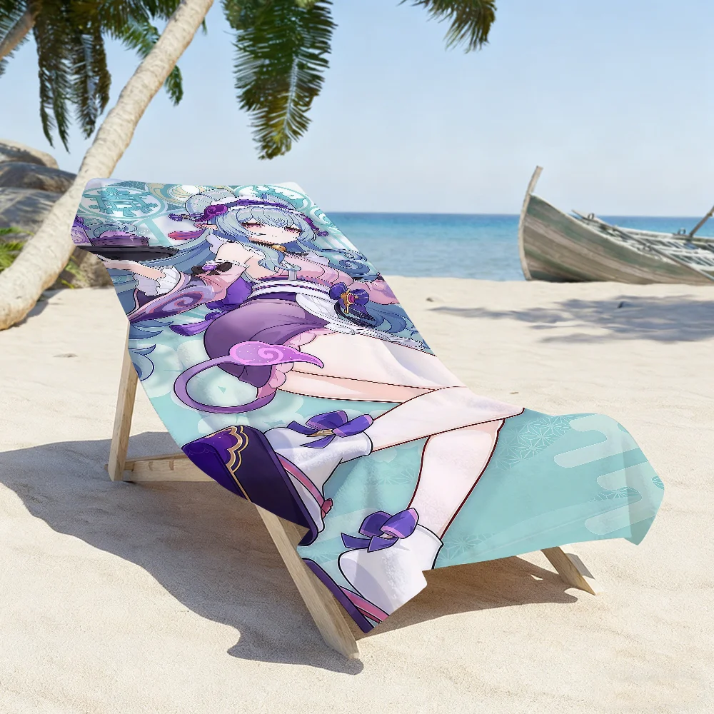 Yumemizuki Mizuki Genshin Impact Towel Sports Quick Dry Travel Camping Gear Sandproof Soft Light Large Beach Towel
