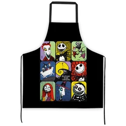 Disney Nightmare Before Christmas Halloween Kitchen Cooking Apron Polyester Waterproof Oil-Proof for Woman Avental De Cozinha