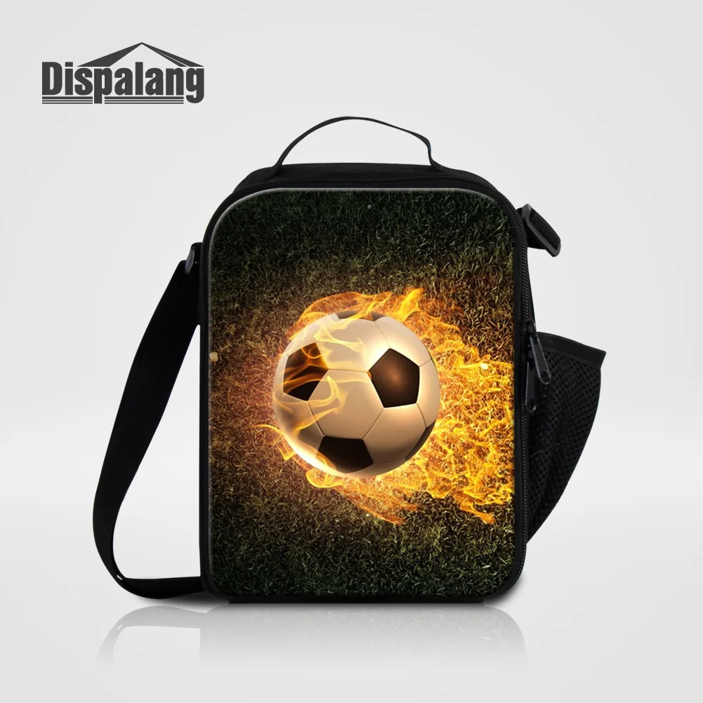 

Football Print Male Lunch Bag Boy Custom Cooler Bag Basketball Thermal Food Messenger Lunchbox For Student Men Picnic Lunch Sack