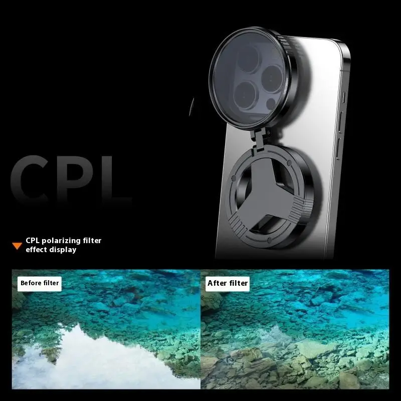 مستوى هاتف Magsafe الخاص بك 16: مجموعة مرشح CPL ومشبك كاميرا مستقطب دائري مغناطيسي