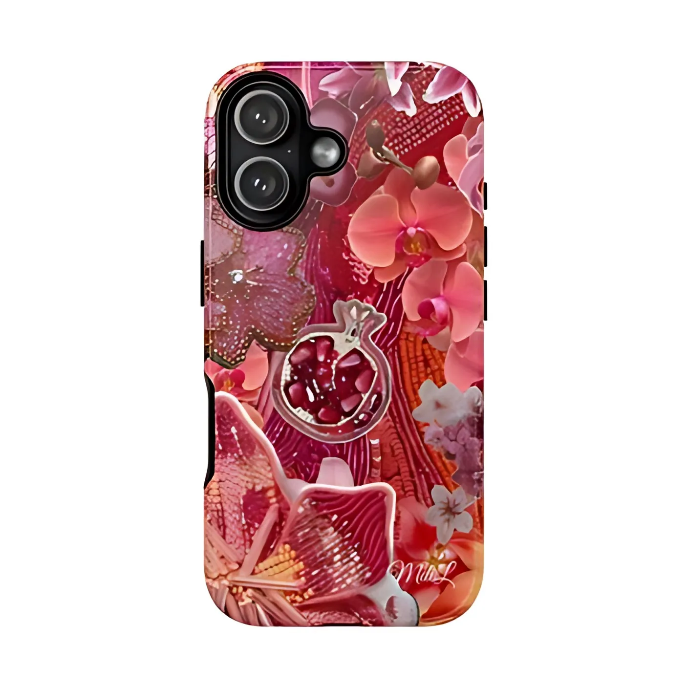 Red Floral Collage Phone Case for Samsung Galaxy S20 S23 S24 S25 S26 FE Plus Ultra Edge 4G 5G Luxury Double-layer Back Cover