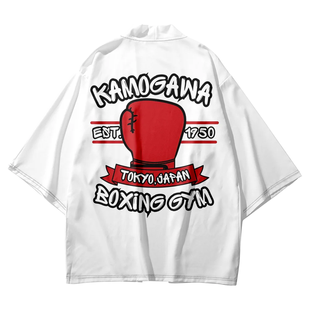 

Hajime No Ippo Kamogawa Boxing Gym KBG летние короткие кимоно для мужчин и детей стильный кардиган японский плащ популярный халат
